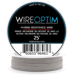 Wire Optim | DL 2x Core Alien Fused Clapton Makara - 26 ni80 x2 / 36ni80 - 25 FT 