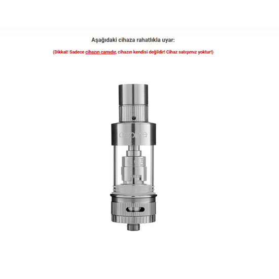 Aspire Atlantis 2 Atomizer Camı