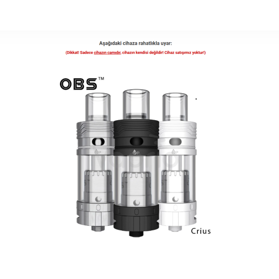 OBS Crius RTA Atomizer Camı