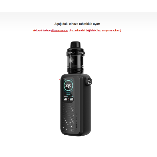 VooPoo Vinci Spark 220 Kit Atomizer Camı