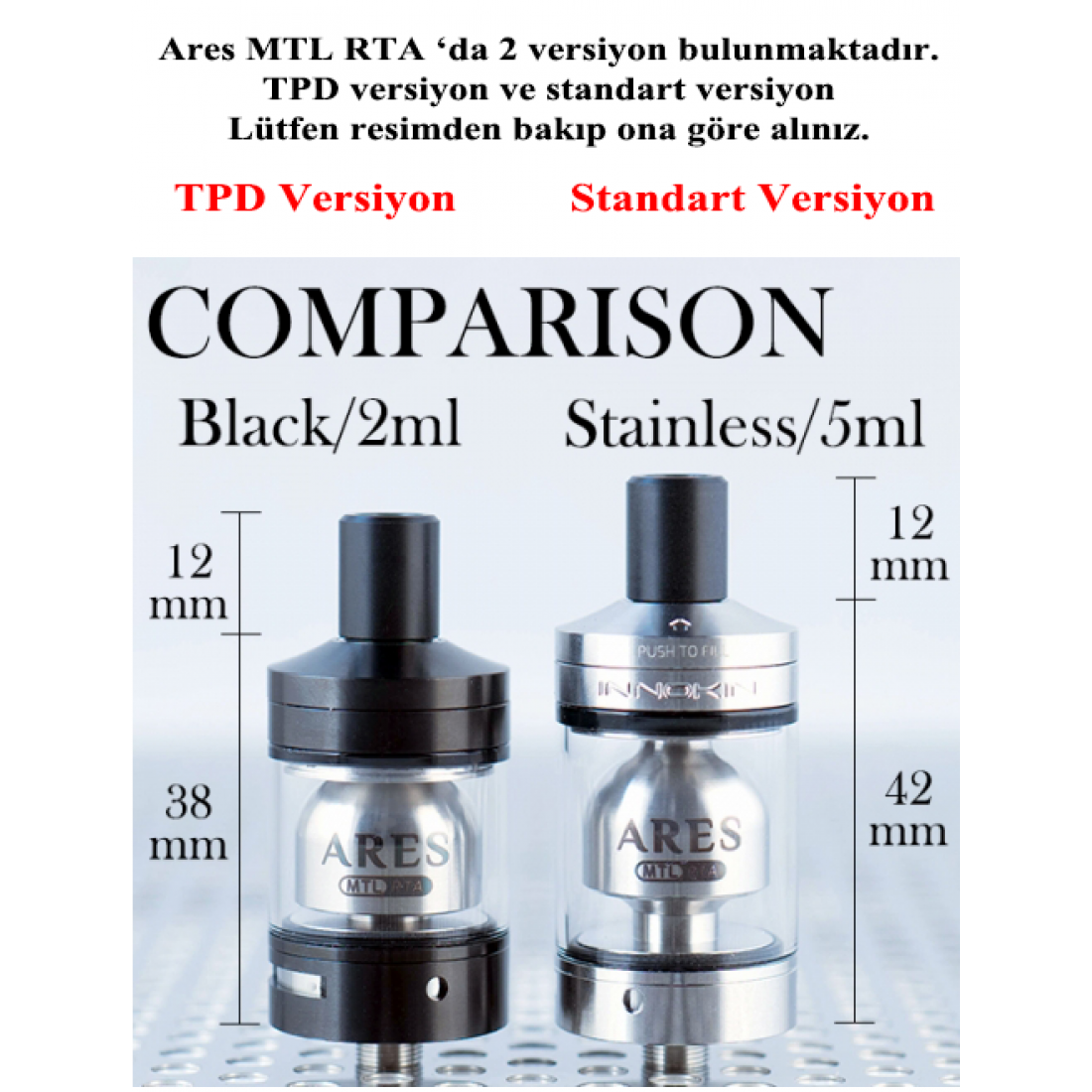 Innokin Ares MTL RTA Atomizer Camı