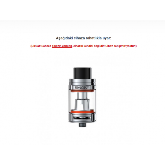 Smok TFV8 Big Baby Beast Atomizer Camı - TFV8 Big Baby Beast Cam