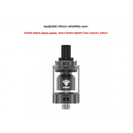 Thunderhead Tauren Elite Lite MTL RTA Atomizer Camı - Tauren Elite Lite Cam