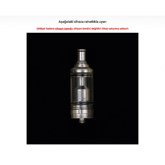 Uzimods Major V1.1 RTA Atomizer Camı - Major V1.1 RTA Cam