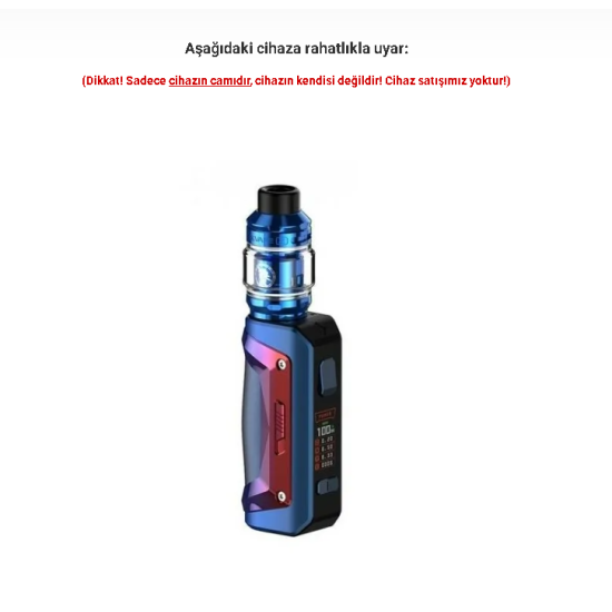 GeekVape Aegeis Solo 2 Kit Atomizer Camı