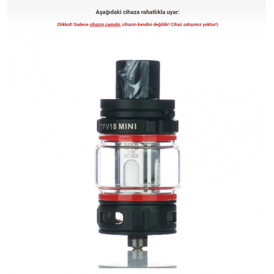 Smok TFV18 Mini Atomizer Camı - TFV18 Mini Cam