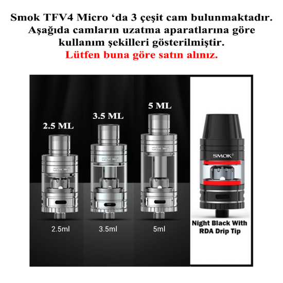 Smok TFV4 Micro Atomizer Camı