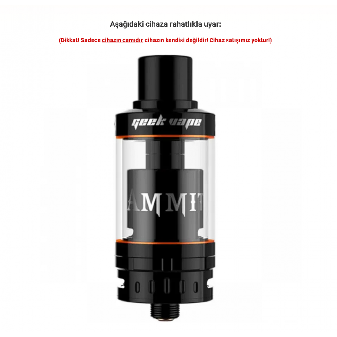 GeekVape Ammit Single RTA Atomizer Camı - Ammit Single RTA Cam