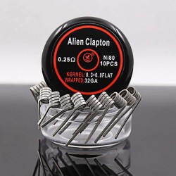 Ni80 Alien Clapton - 10 Adet Tel | Single 0.25 Ohm - Dual 0.13 Ohm