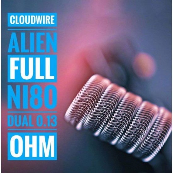 CloudWire Alien Wire - Ni80 - Dual 0.13 Ohm - 4 Hazır Sarım Tel - A+ Kalite