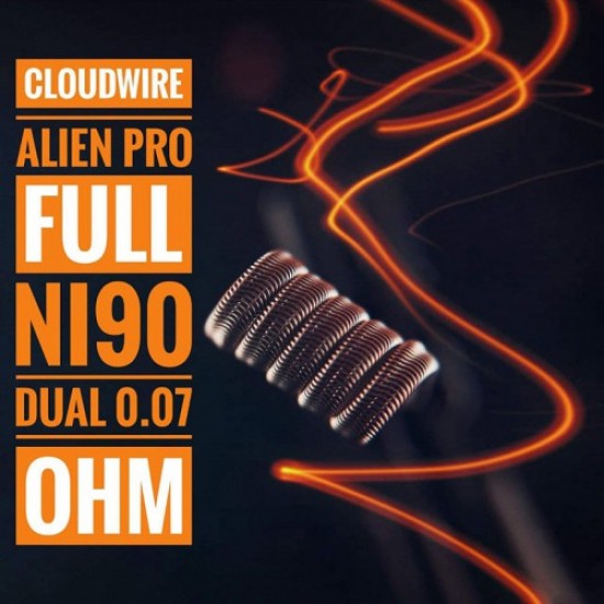 CloudWire Alien Pro - Ni90 - Dual 0.07 Ohm - 4 Hazır Sarım Tel - A++ Kalite