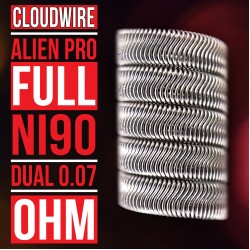CloudWire Alien Pro - Ni90 - Dual 0.07 Ohm - 4 Hazır Sarım Tel - A++ Kalite