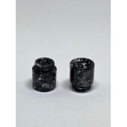 Siyah - Beyaz Perçimli DL Reçine Drip Tip - 810 Pin Uyumlu
