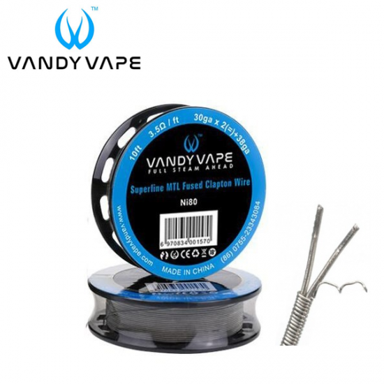 Vandy Vape - Superfine MTL Fused Clapton Makara Tel | 10ft - 3.5 Ohm/ft