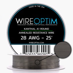 Wire Optim | Kanthal A1 - 28 GA Makara Rezistans Teli - 25 FT - Orijinal