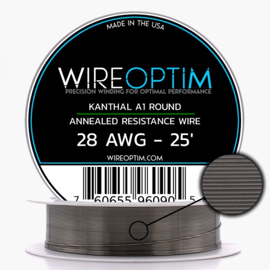 Wire Optim | Kanthal A1 - 28 GA Makara Rezistans Teli - 25 FT - Orijinal