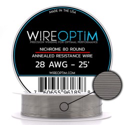 Wire Optim | Nichrome 80 - 28 GA Makara Rezistans Teli - 25 FT - Orijinal