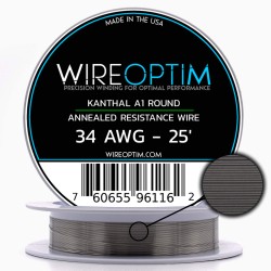 Wire Optim | Kanthal A1 - 34 GA Makara Rezistans Teli - 25 FT - Orijinal