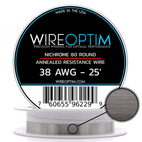 Wire Optim | Nichrome 80 - 38 GA Makara Rezistans Teli - 25 FT - Orijinal