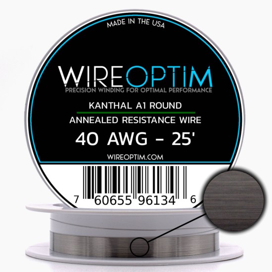 Wire Optim | Kanthal A1 - 40 GA Makara Rezistans Teli - 25 FT - Orijinal