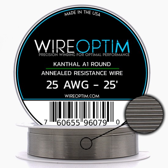 Wire Optim | Kanthal A1 - 25 GA Makara Rezistans Teli - 25 FT - Orijinal Wire Optim | Kanthal A1 - 25 GA Makara Rezistans Teli - 25 FT - Orijinal