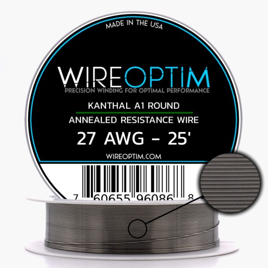 Wire Optim | Kanthal A1 - 27 GA Makara Rezistans Teli - 25 FT - Orijinal Wire Optim | Kanthal A1 - 27 GA Makara Rezistans Teli - 25 FT - Orijinal