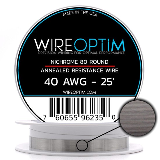 Wire Optim | Nichrome 80 - 40 GA Makara Rezistans Teli - 25 FT - Orijinal