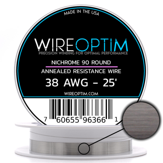 Wire Optim | Nichrome 90 - 38 GA Makara Rezistans Teli - 25 FT - Orijinal Wire Optim | Nichrome 90 - 38 GA Makara Rezistans Teli - 25 FT - Orijinal