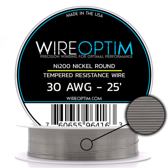 Wire Optim | Tempered Ni200 Nikel - 30 GA Rezistans Teli - 25 FT - Orijinal Wire Optim | Tempered Ni200 Nikel - 30 GA Rezistans Teli - 25 FT - Orijinal