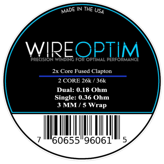 Wire Optim | Alien Fused Clapton - Kanthal A1 | Dual: 0.18 Ohm / 5 Wrap