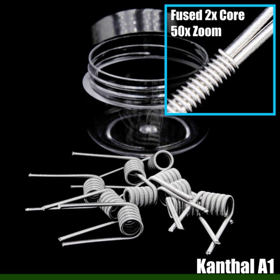 Wire Optim | Alien Fused Clapton - Kanthal A1 | Dual: 0.21 Ohm / 6 Wrap