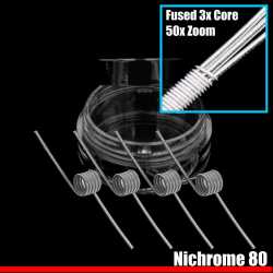 MTL V1 | 3 Core Alien Fused Clapton - 0.60 Ohm - 5 Wrap | Ni80 - Wire Optim