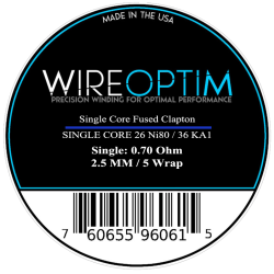 Wire Optim | MTL Fused Clapton - 36k / 28ni80 | 0.70 Ohm / 5 Wrap