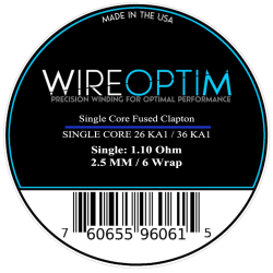 Wire Optim | MTL Fused Clapton - 36k / 28k | 1.10 Ohm / 6 Wrap