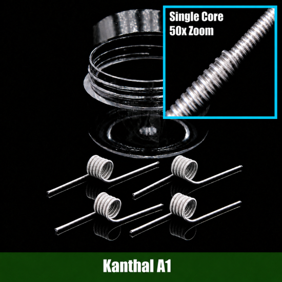 Wire Optim | MTL Fused Clapton - 36k / 28k | 0.90 Ohm / 5 Wrap Wire Optim | MTL Fused Clapton - 36k / 28k | 0.90 Ohm / 5 Wrap