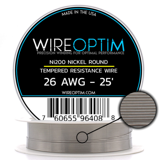 Wire Optim | Tempered Ni200 Nikel - 26 GA Rezistans Teli - 25 FT - Orijinal