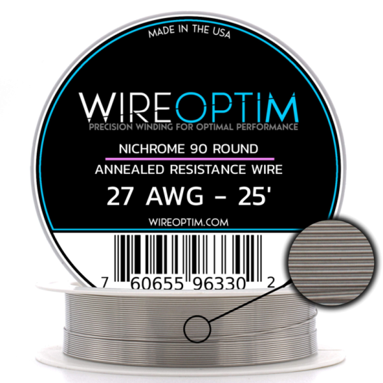 Wire Optim | Nichrome 90 - 27 GA Makara Rezistans Teli - 25 FT - Orijinal