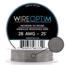 Wire Optim | Nichrome 90 - 28 GA Makara Rezistans Teli - 25 FT - Orijinal