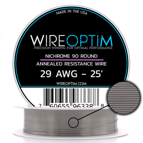 Wire Optim | Nichrome 90 - 29 GA Makara Rezistans Teli - 25 FT - Orijinal