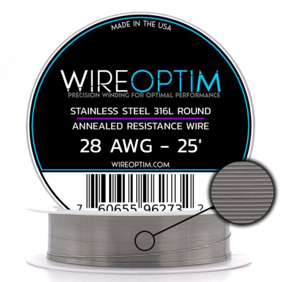 Wire Optim - SS316L Makara Rezistans Teli - 25 FT - Orijinal