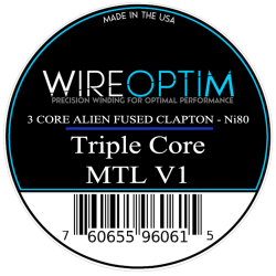 Wire Optim | Triple Core MTL V1 Fused Clapton - Single: 0.60 Ohm | 10 Adet - Ni80