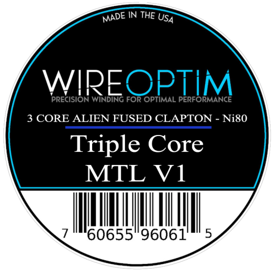 Wire Optim | Triple Core MTL V1 Fused Clapton - Single: 0.60 Ohm | 10 Adet - Ni80