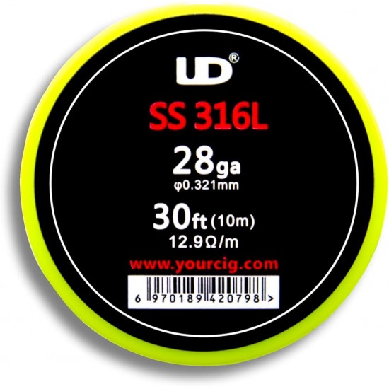 UD - SS316L Rezistans Teli (24/26/28ga) | 30ft - Orijinal