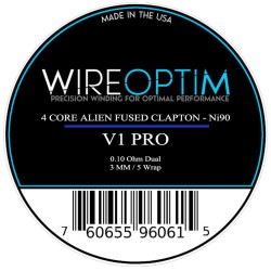 V1 PRO | 4 Core Alien Fused Clapton - 0.10 Ohm - 5 Wrap | Ni90 - Wire Optim