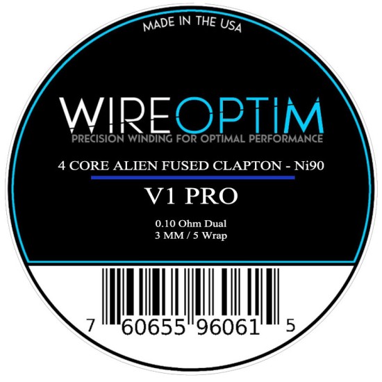 V1 PRO | 4 Core Alien Fused Clapton - 0.10 Ohm - 5 Wrap | Ni90 - Wire Optim