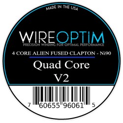 Wire Optim | Quad Core V2 Fused Clapton Performans Teli - Dual: 0.10 Ohm | Ni90