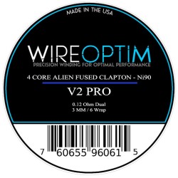 V2 PRO | 4 Core Alien Fused Clapton - 0.12 Ohm - 6 Wrap | Ni90 - Wire Optim