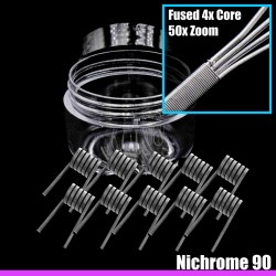 Wire Optim | Quad Core V3 Fused Clapton Performans Teli - Dual: 0.12 Ohm | Ni90